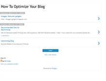 Tablet Screenshot of howtooptimizeyourblog.blogspot.com