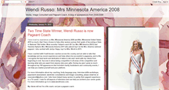 Desktop Screenshot of mrsminnesota2008.blogspot.com