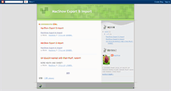 Desktop Screenshot of macshow-export-import-macshow.blogspot.com