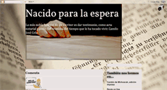 Desktop Screenshot of nacidoparalaespera.blogspot.com