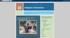 Desktop Screenshot of foregone-conclusions.blogspot.com
