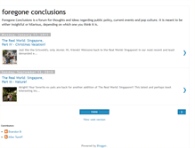 Tablet Screenshot of foregone-conclusions.blogspot.com