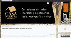 Desktop Screenshot of casanuestraeditores.blogspot.com