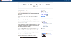 Desktop Screenshot of elsenerwhitecrowefamilytree.blogspot.com