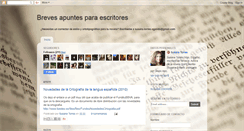 Desktop Screenshot of brevesapuntesparaescritores.blogspot.com