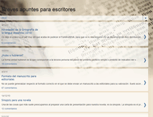 Tablet Screenshot of brevesapuntesparaescritores.blogspot.com