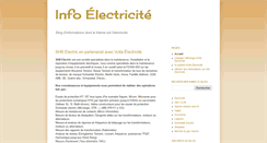 Desktop Screenshot of info-electricite.blogspot.com