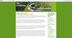 Desktop Screenshot of neo-ornithology.blogspot.com