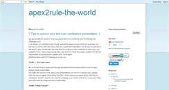 Desktop Screenshot of apex2rule-the-world.blogspot.com