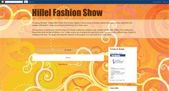 Desktop Screenshot of hillelfashionshow.blogspot.com