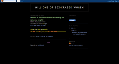 Desktop Screenshot of millions-of-sex-crazed-women.blogspot.com