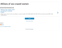 Tablet Screenshot of millions-of-sex-crazed-women.blogspot.com