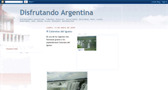 Desktop Screenshot of disfrutandoargentina.blogspot.com