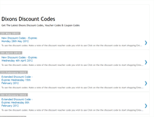 Tablet Screenshot of dixonsdiscountcodes.blogspot.com