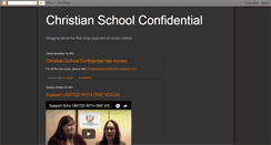 Desktop Screenshot of christianschoolconfidential.blogspot.com