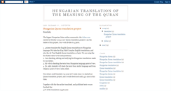 Desktop Screenshot of hungarian-quran-translation.blogspot.com