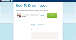 Desktop Screenshot of howtodreamlucid.blogspot.com