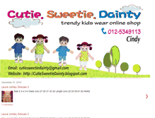 Tablet Screenshot of cutiesweetiedainty.blogspot.com