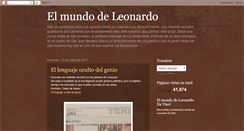 Desktop Screenshot of elmundodeleonardo.blogspot.com