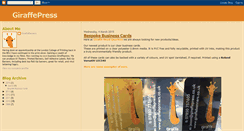 Desktop Screenshot of giraffepress.blogspot.com