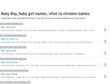 Tablet Screenshot of classic-baby-names.blogspot.com