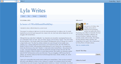 Desktop Screenshot of lylawrites.blogspot.com