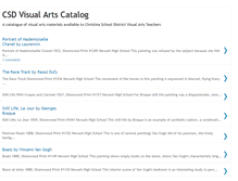 Tablet Screenshot of csdvisualartscatalog.blogspot.com