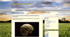 Desktop Screenshot of exploringhealthnow.blogspot.com