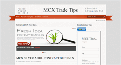 Desktop Screenshot of mcx-trade-tips.blogspot.com