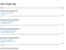 Tablet Screenshot of mcx-trade-tips.blogspot.com