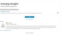 Tablet Screenshot of emergingthoughtstoday.blogspot.com