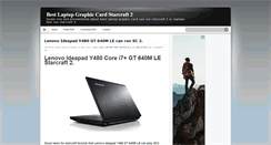 Desktop Screenshot of bestlaptopstarcraft2.blogspot.com