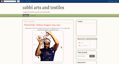 Desktop Screenshot of cabbiartsandtextiles.blogspot.com