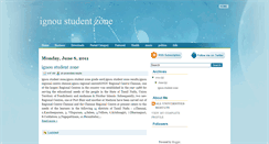 Desktop Screenshot of ignoustudentzone.blogspot.com