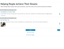 Tablet Screenshot of helpingpeopleachievetheirdreams.blogspot.com