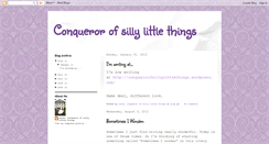 Desktop Screenshot of conquerorofsillylittlethings.blogspot.com