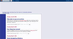 Desktop Screenshot of communitysolutionspubpolicy.blogspot.com