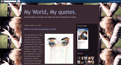 Desktop Screenshot of myworldmyquotes.blogspot.com