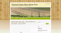 Desktop Screenshot of classicalguitarscores.blogspot.com