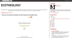 Desktop Screenshot of ecotheology.blogspot.com