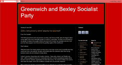 Desktop Screenshot of greenwichsocialists.blogspot.com