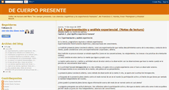 Desktop Screenshot of decuerpopresente.blogspot.com