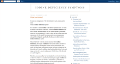 Desktop Screenshot of iodinedeficiencysymptoms.blogspot.com