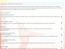 Tablet Screenshot of aieeeresults2011.blogspot.com