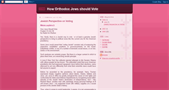 Desktop Screenshot of orthojewsvote.blogspot.com