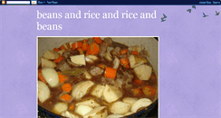 Desktop Screenshot of beansandriceandriceandbeans.blogspot.com