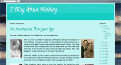 Desktop Screenshot of iblogaboutnothing.blogspot.com