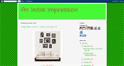 Desktop Screenshot of aninitialimpression.blogspot.com