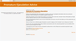 Desktop Screenshot of premature-ejaculation-advice.blogspot.com