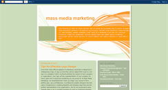 Desktop Screenshot of massmediamarketing.blogspot.com